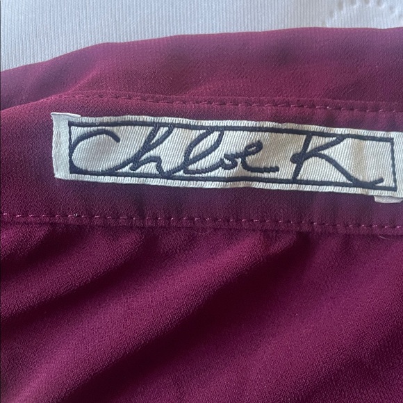 Chloe K Deep Red Button-Down Shirt FINAL PRICE! - Picture 3 of 4